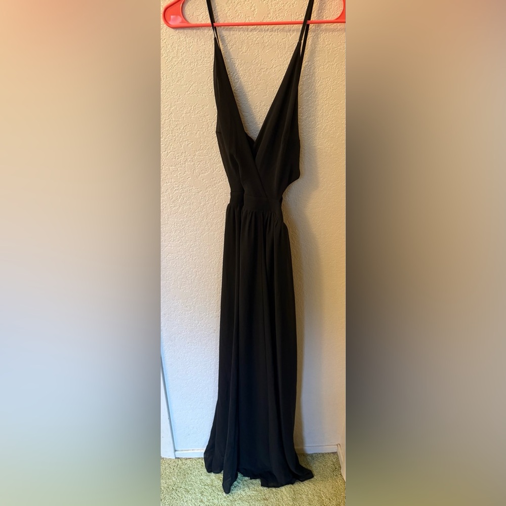 Size S Express Black Maxi Dress with side cutouts